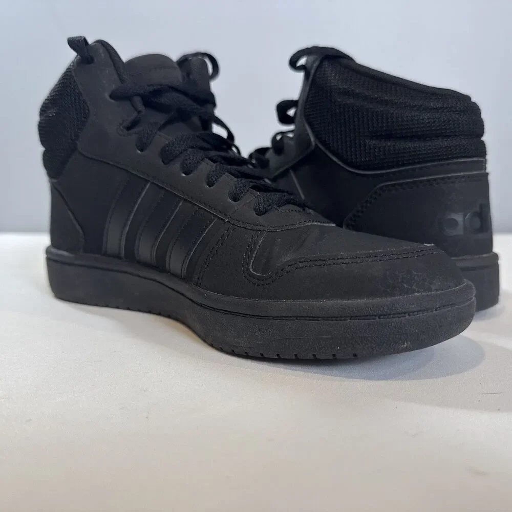Adidas Hoops 2.0 Men’s/Youth FW7602 Black Casual Shoes Sneakers Size 6